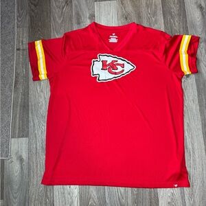 Kansas City Chiefs Fanatics Stripe Stacking T-Shirt - Red Size 3XL